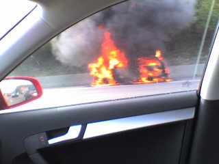 Car fire on I-275