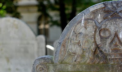 Headstone at King's Chapel Burying Ground